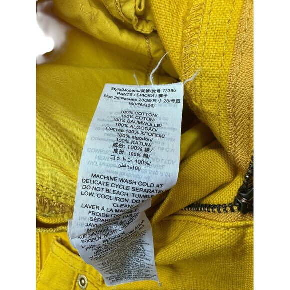 Tory Burch Yellow Flare Leg Jeans Size 28 C0132 - Picture 8 of 13